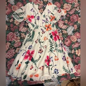 Express white floral dress